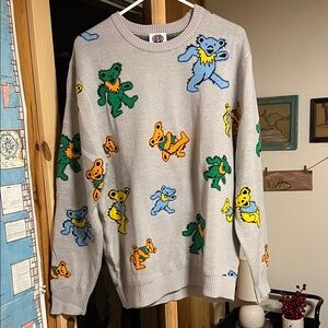 Grateful Dead Gray Sweater with Dancing Bears